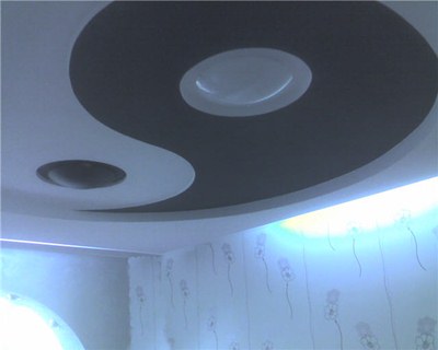 Многоуровневый потолок из гипсокартона |  Подвесные потолки из гипсокартона с подсветкой - фото